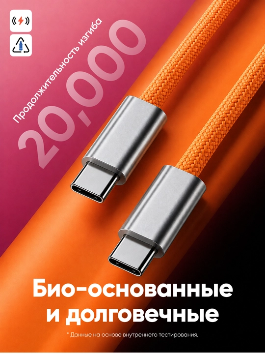 Кабель USB Type-C 3.1, 6А, для быстрой зарядки и передачи данных