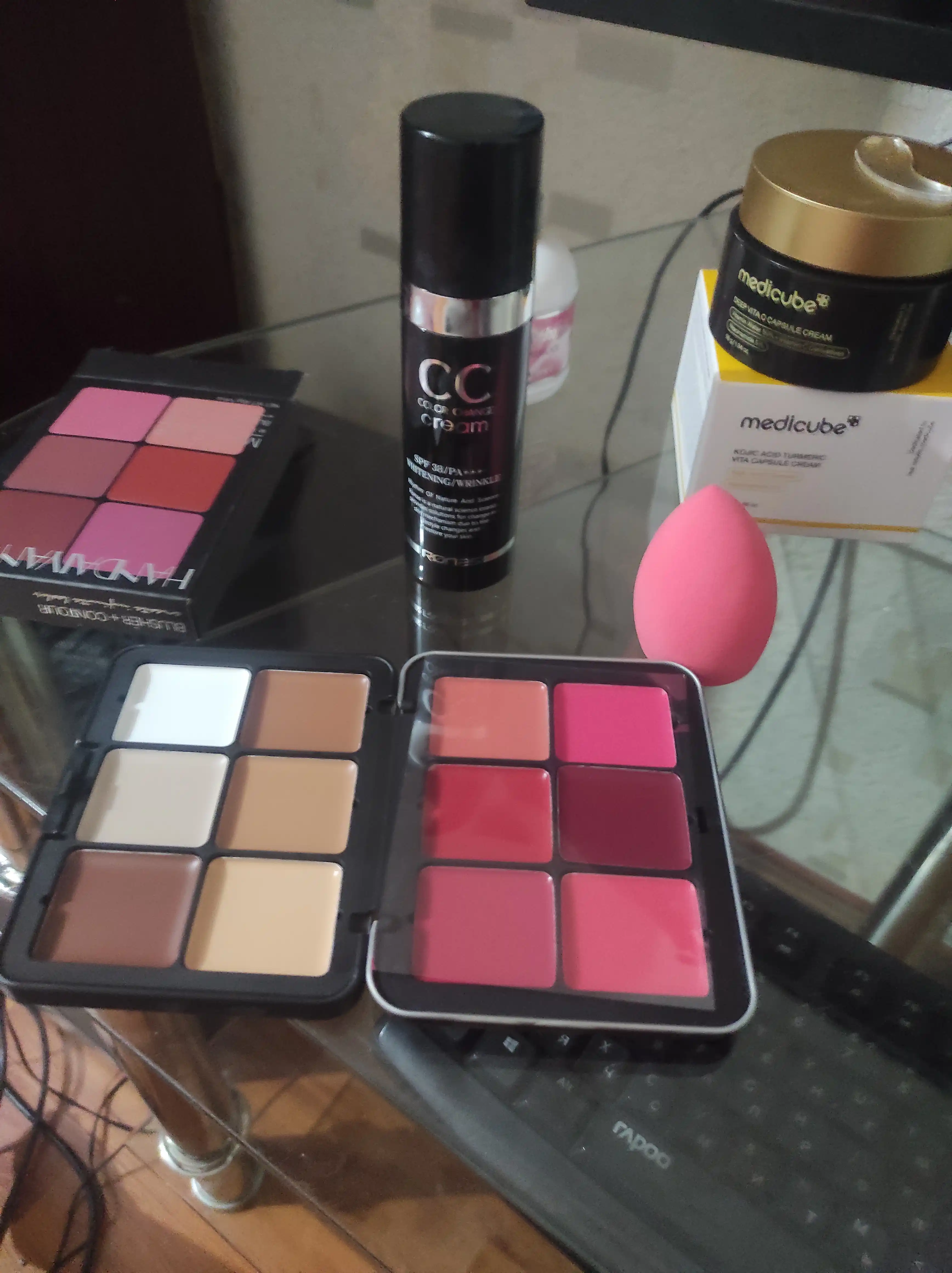 Makiyaj uchun sponjlar 1,2,4, 6, 15 dona, tonal krem uchun yumshoq kosmetik sponjlar