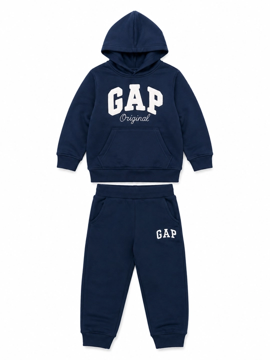 Bolalar uchun GAP sport kostyum, kapyushonli dvoyka, shim va kofta 2–4 yosh