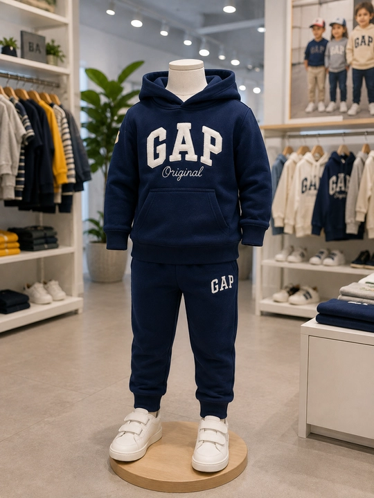 Bolalar uchun GAP sport kostyum, kapyushonli dvoyka, shim va kofta 2–4 yosh