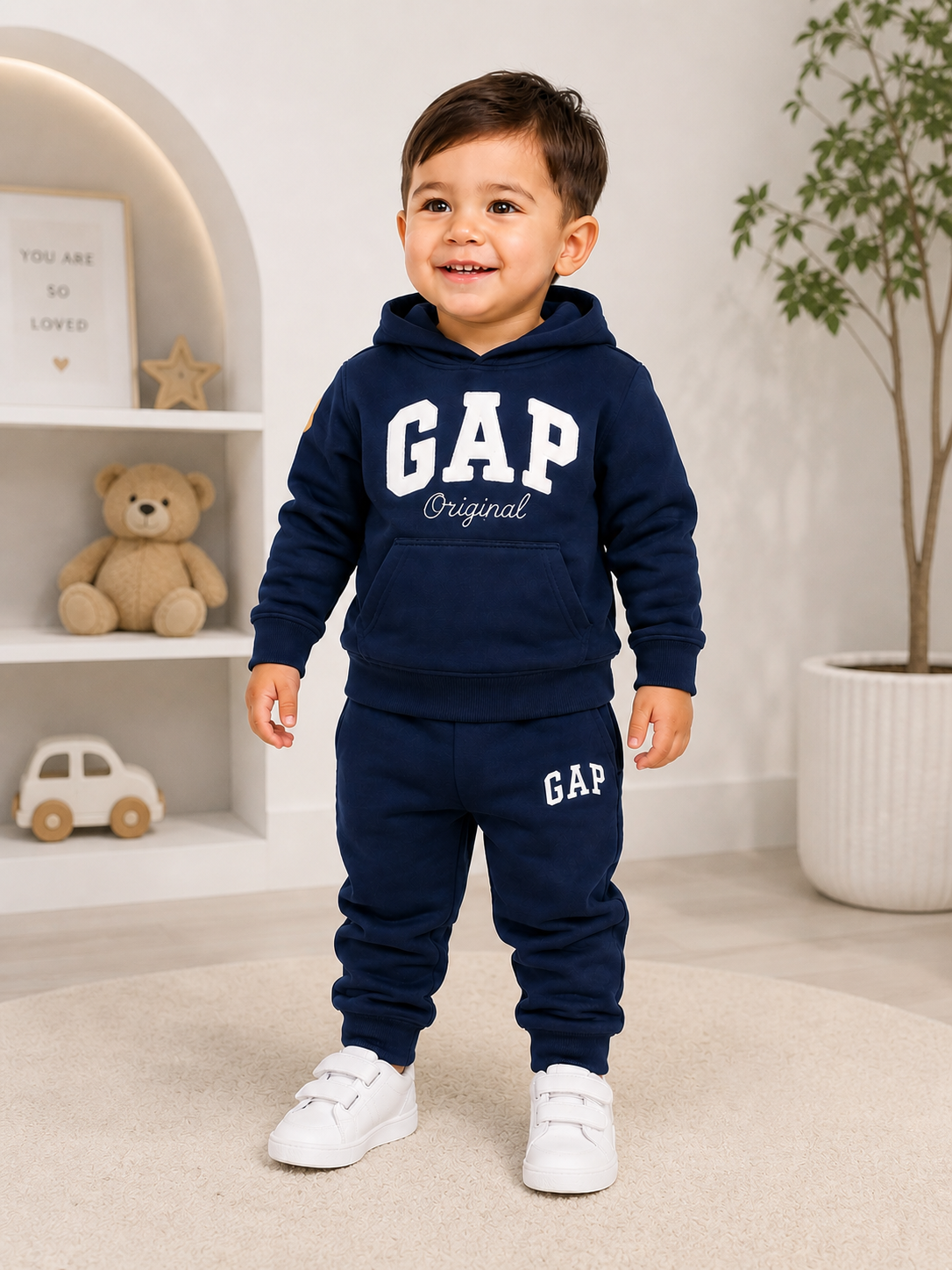 Детский спортивный костюм GAP, двойка худи с капюшоном и штаны для мальчика 2–4 лет - 
