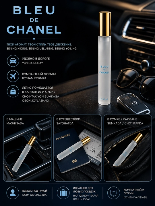 Парфюм Bleu de Chanel, мужской, 35 мл