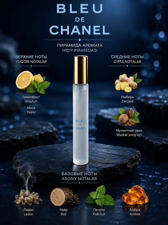 Парфюм Bleu de Chanel, мужской, 35 мл