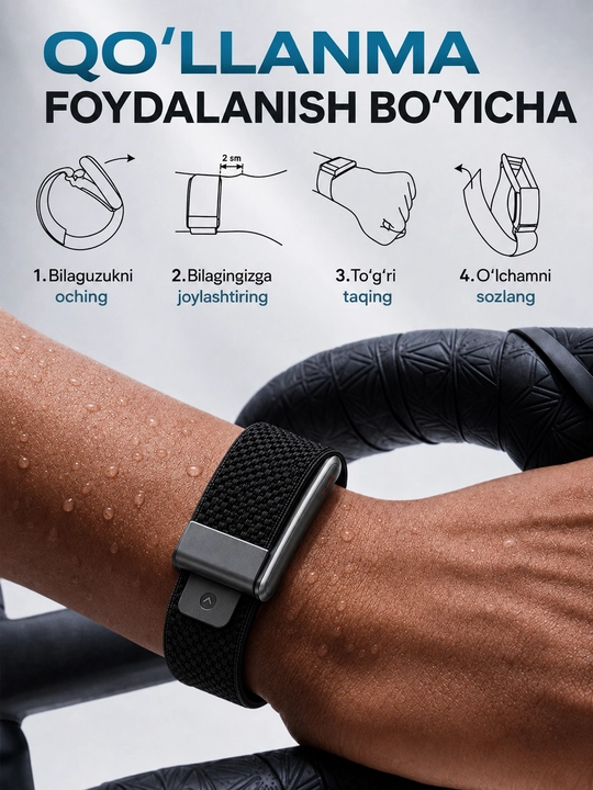 Cмарт-браслет, 100+ спортивных режимов, ECG, Bluetooth, IP68, 5ATM