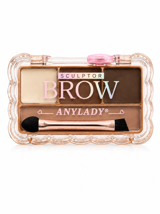 ANYLADY Sculptor Brow — палетка для бровей, 3 оттенка, с аппликатором - 
