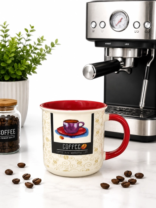 Qahva uchun keramik krujka — Coffee dizaynli - 