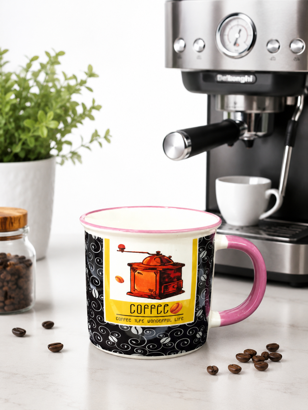 Qahva uchun keramik krujka — Coffee dizaynli - 