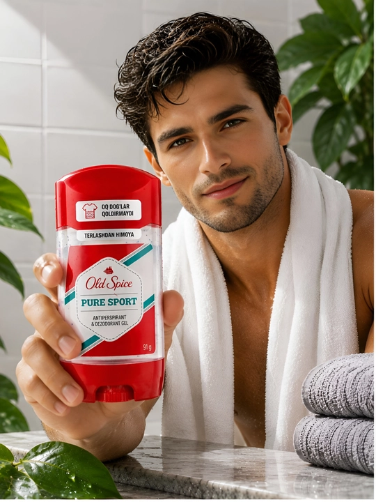 Old Spic  e Pure Sport antiperspirant va dezodorant gel, erkaklar uchun, 48 soat
