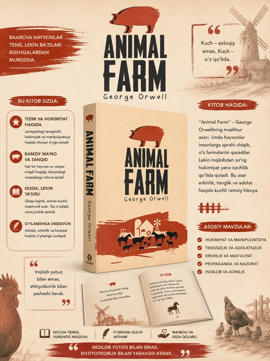 Animal Farm George Orwell, ingliz tilida
