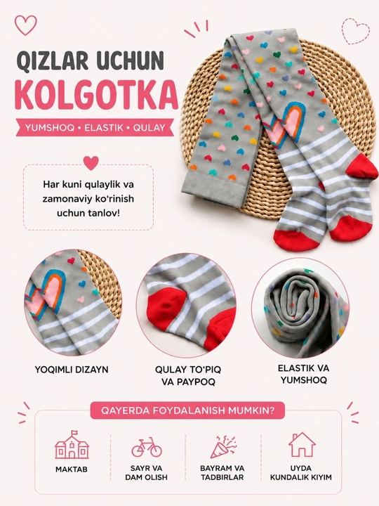 Qizlar uchun kolgotkalar - 