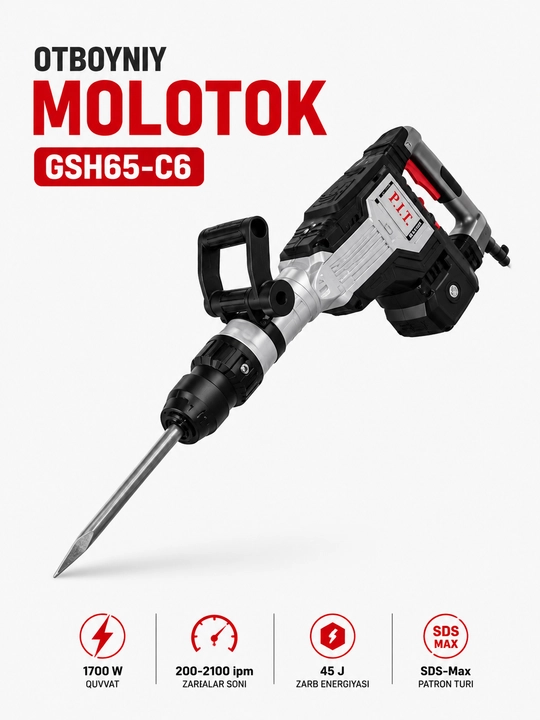 P.I.T. GSH65-C6 elektr otboyniy bolg‘a 1700 W