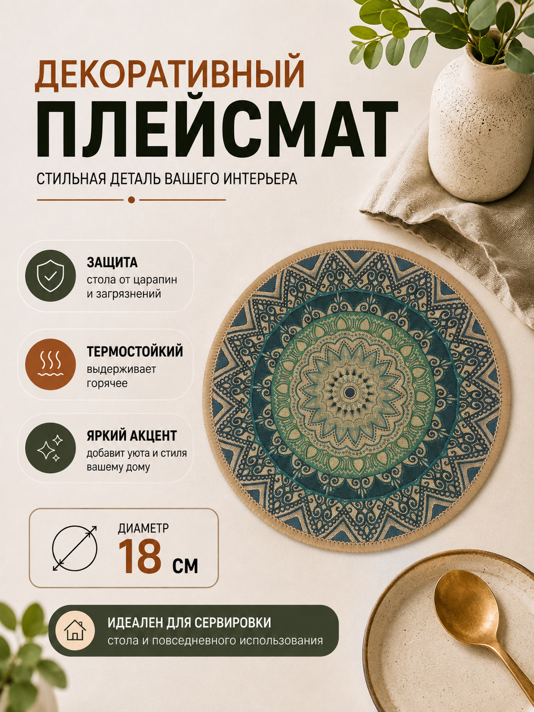Stol uchun pleysmat (servirovka gilamchasi) - 