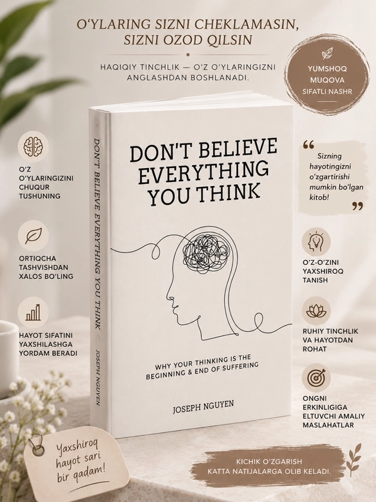 Kitob: “Don't believe everything you think” ingliz tilida - 