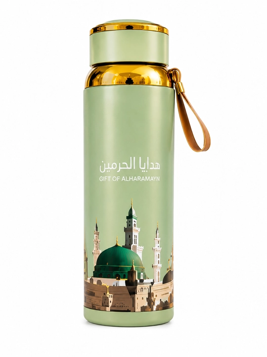 Termos, termiz 800 ml, 1000 ml, issiq va sovuq suv saqlaydi, Makka va Madina tasvirlari - 