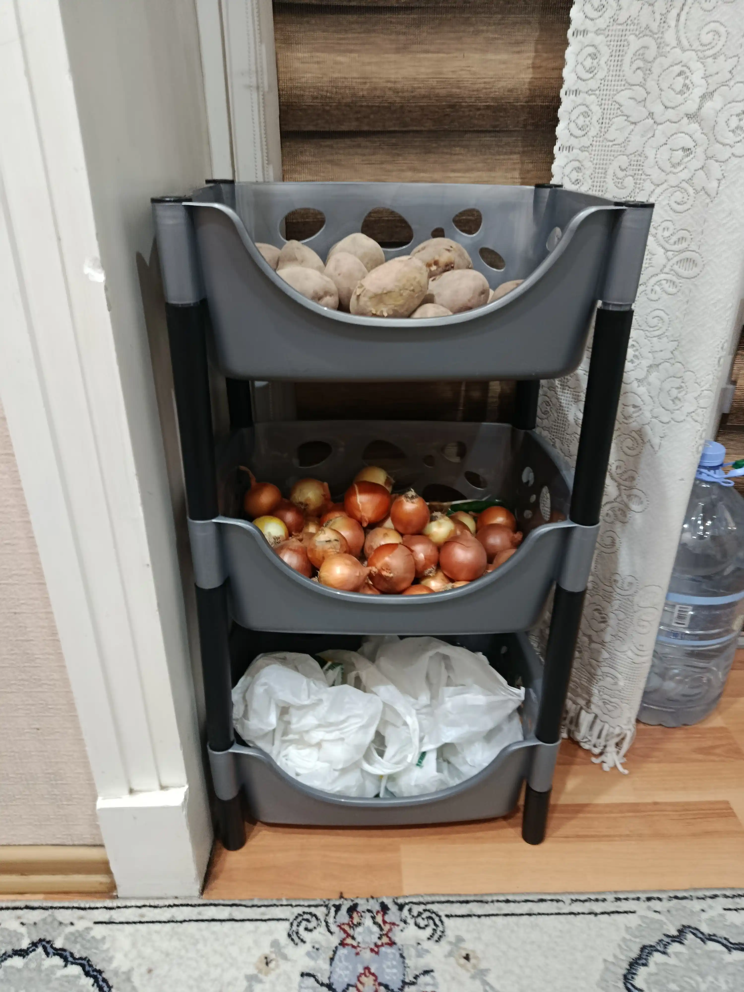 Полка органайзер для хранение овощей для кухни