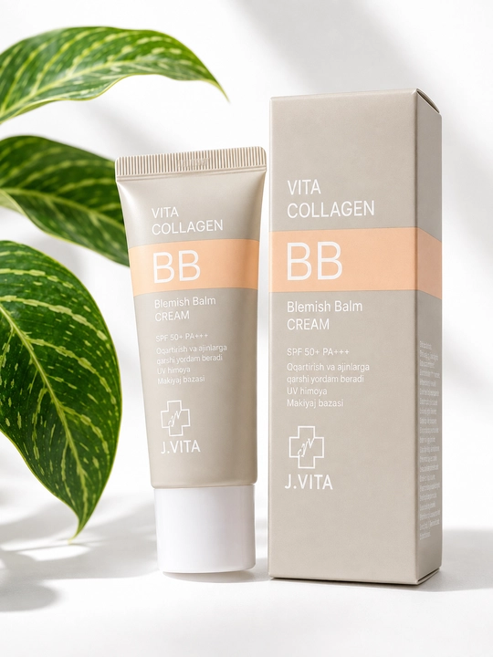 J.Vita Collagen BB крем, тональный крем, солнцезащитный крем с коллагеном, SPF 50+ PA+++, 50г