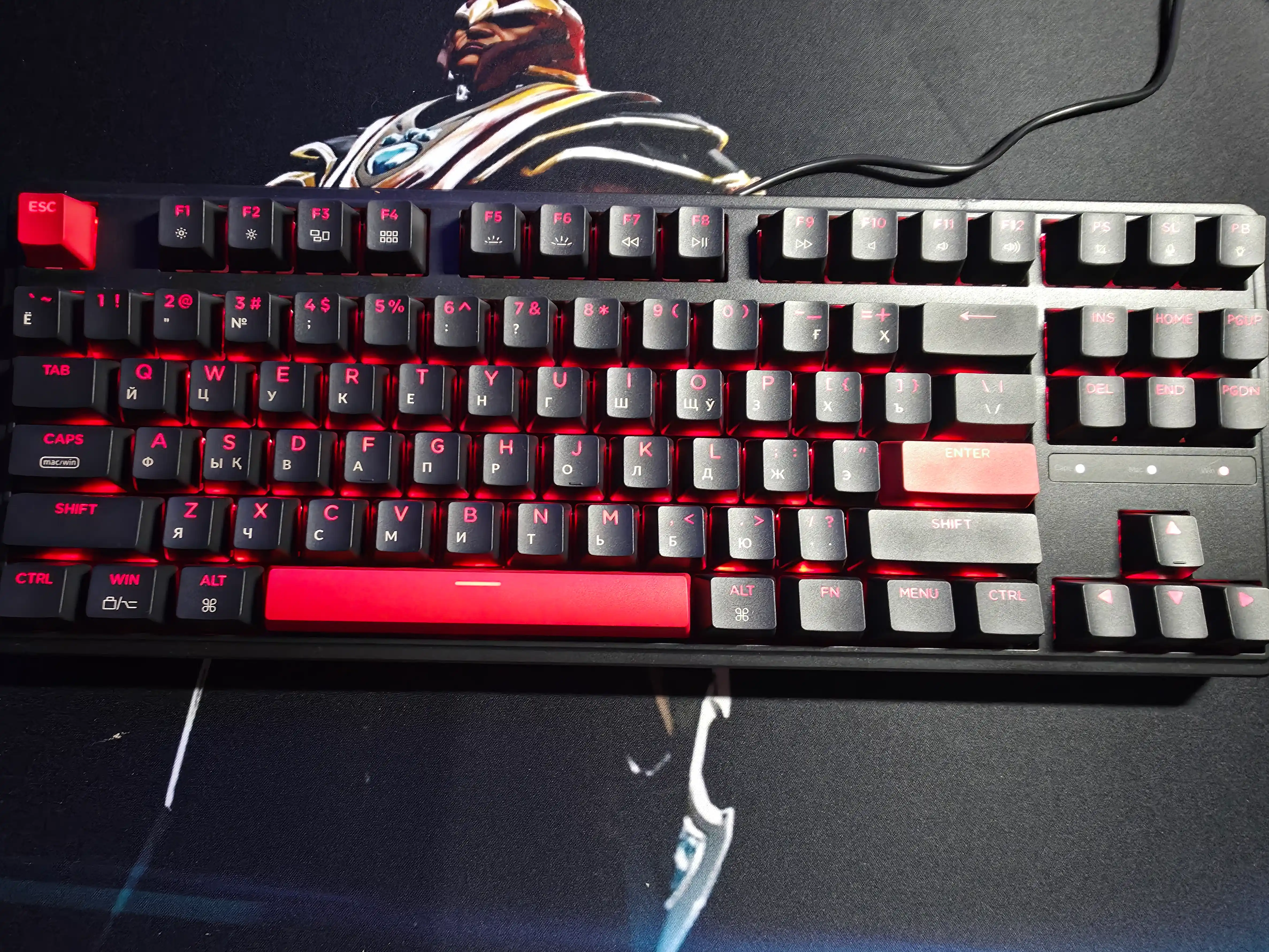 Keychron C3 Pro 87Key, USB-A, EN/RU/UZ, C3P-A1/A3 o‘yin mexanik klaviaturasi