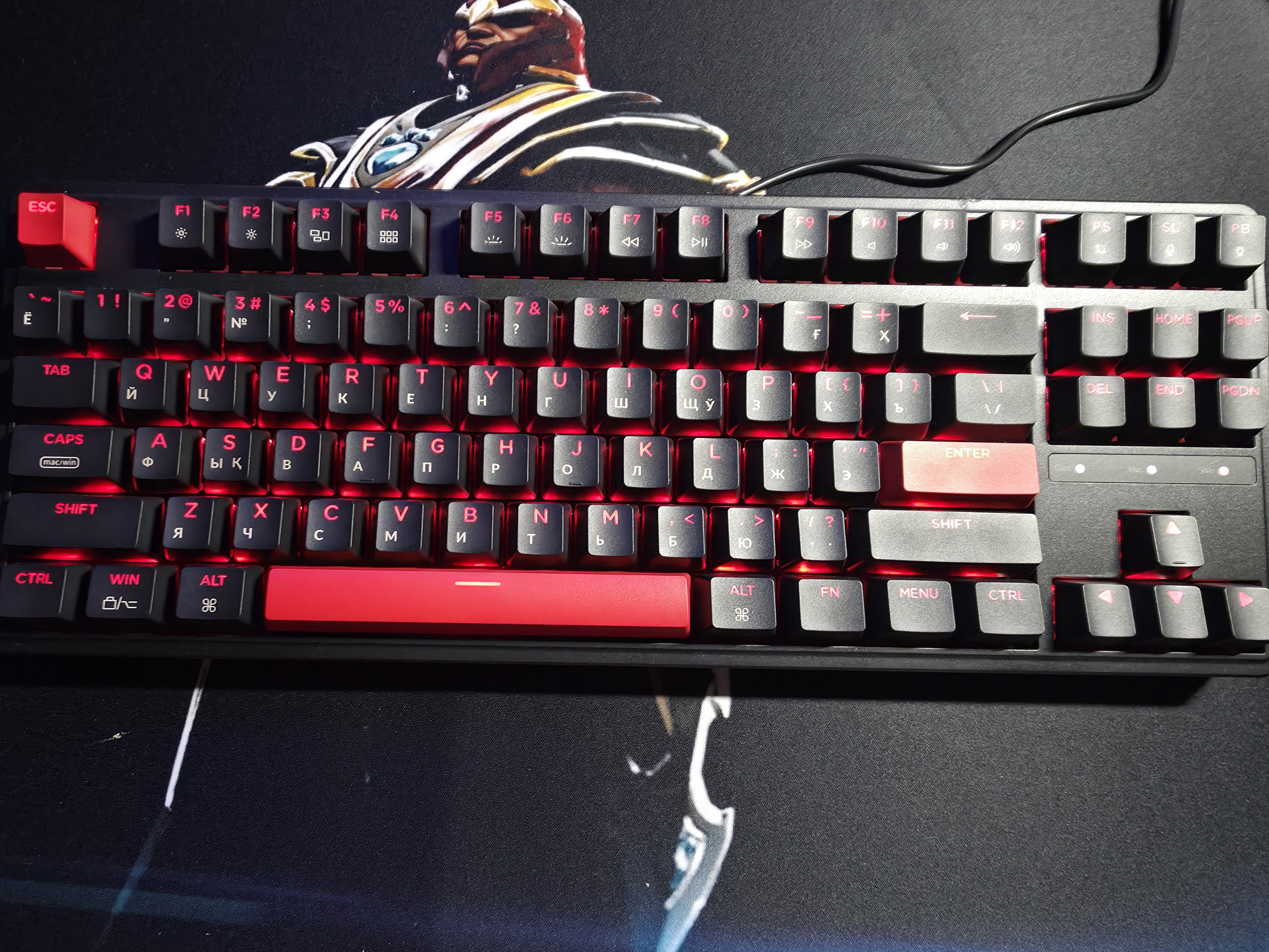 Keychron C3 Pro 87Key, USB-A, EN/RU/UZ, C3P-A1/A3 o‘yin mexanik klaviaturasi