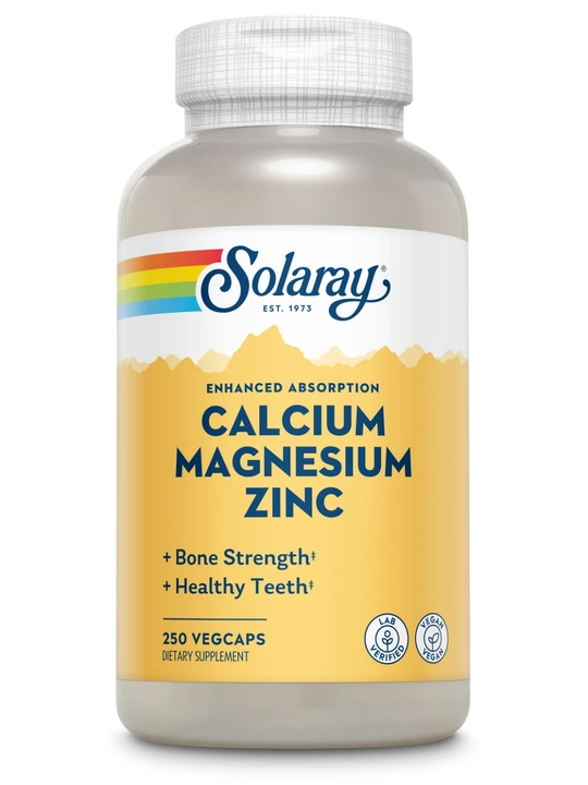 Кальций, магний, цинк, Solaray, Calcium Magnesium Zinc, США