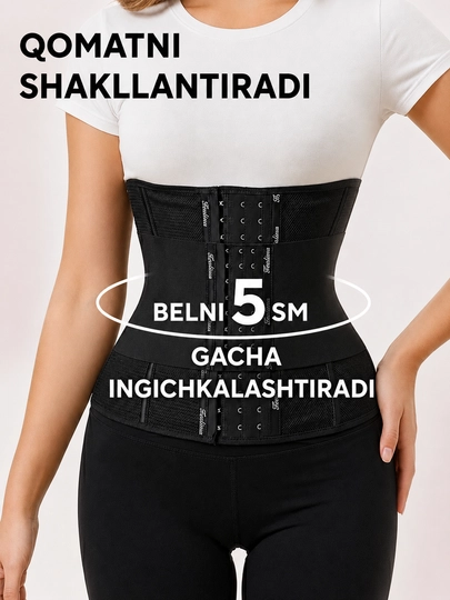 Ayollar uchun bel va qorin tortuvchi korset, ayollar korreksiyalovchi ichki kiyimi, bandaj