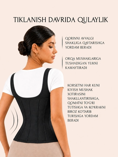 Ayollar uchun bel va qorin tortuvchi korset, ayollar korreksiyalovchi ichki kiyimi, bandaj