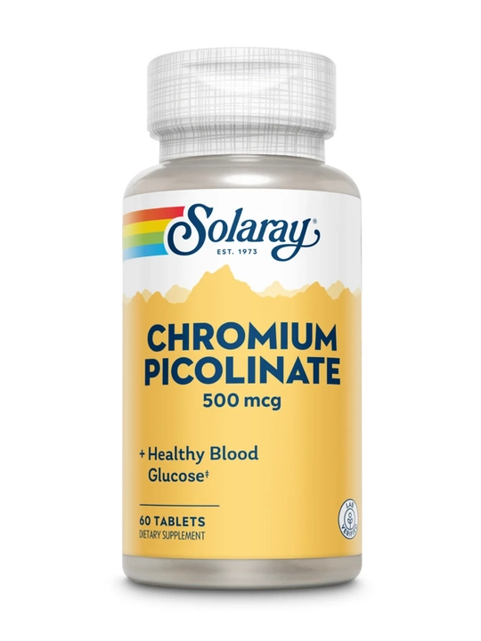 Пиколинат хрома, Solaray, Chromium Picolinate, 500 мкг, 60 капсул, США