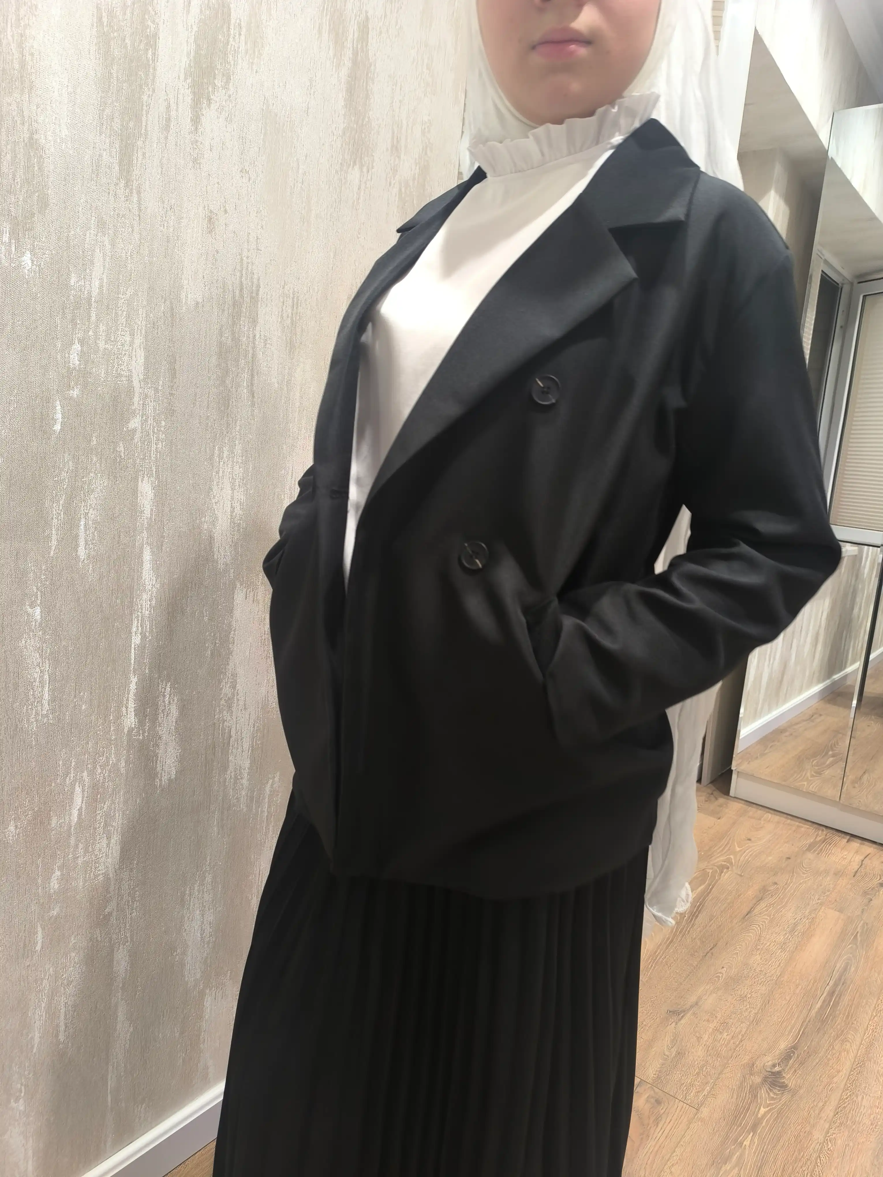Женский двубортный пиджак oversize