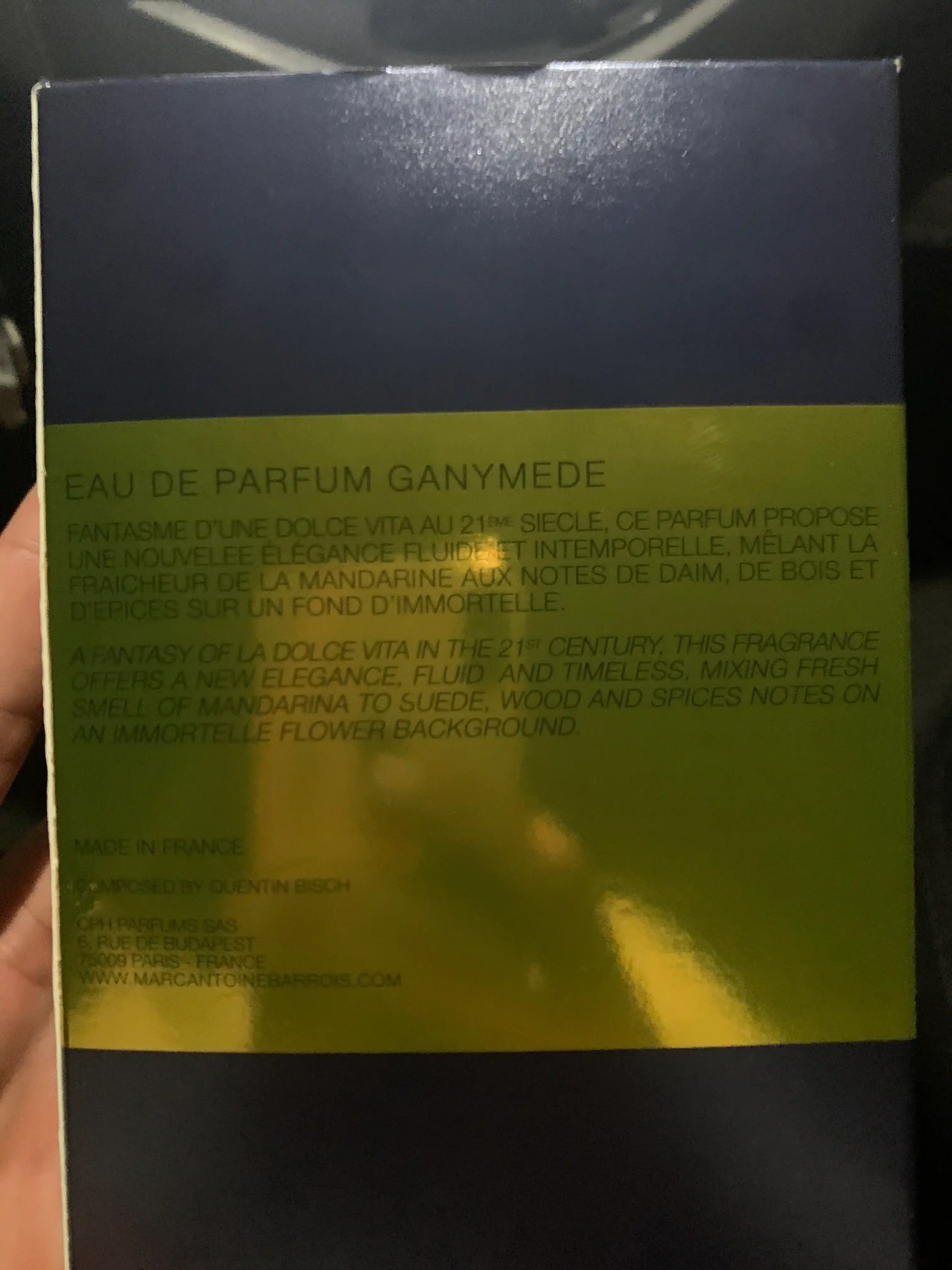 Ganymede, Tilia Marc-Antoine Barrois 100 мл унисекс парфюм, стойкость 1–2 дня