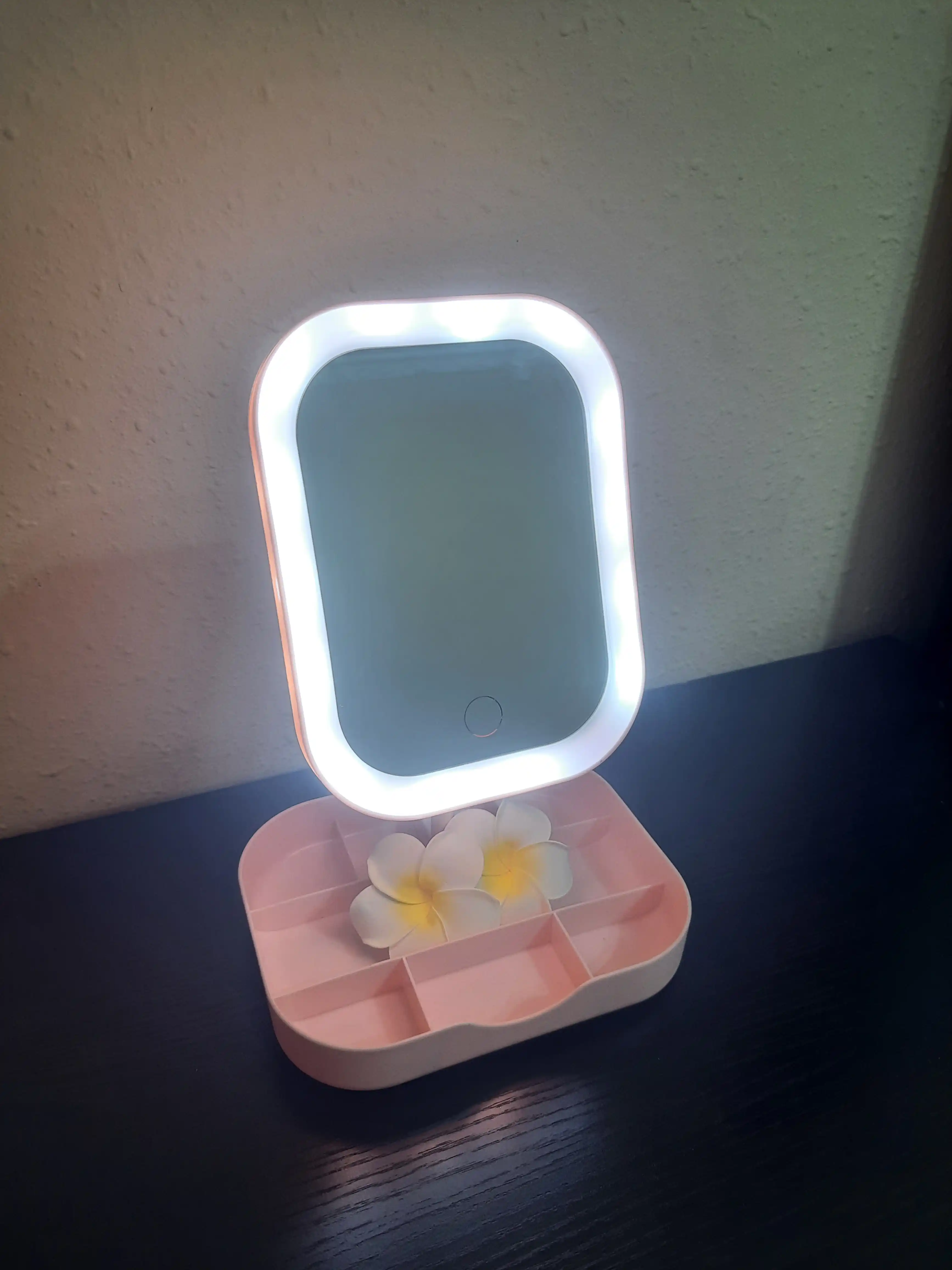 LED зеркало-органайзер USB — косметическое зеркало с подсветкой