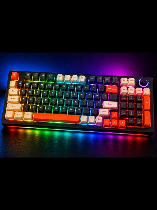 H96 mexanik klaviatura, 96 tugma, RGB yoritish, Bluetooth/2.4G/Type-C