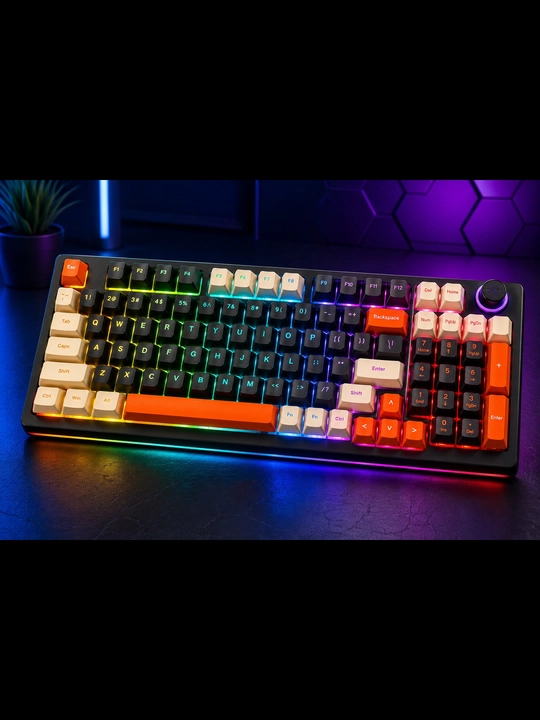 H96 mexanik klaviatura, 96 tugma, RGB yoritish, Bluetooth/2.4G/Type-C