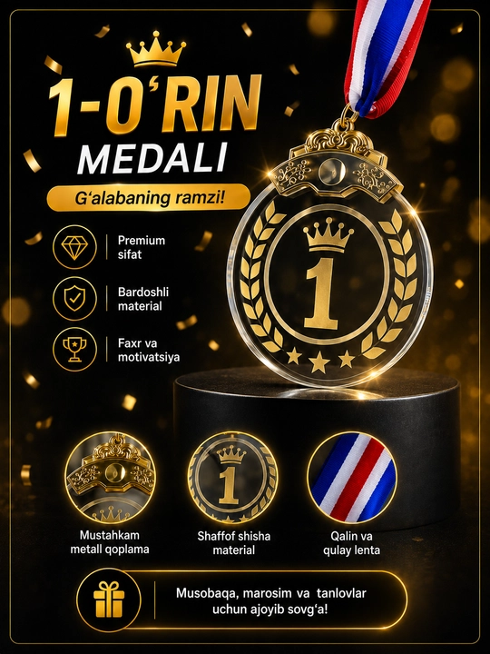 G'oliblik medali, 1-2-3-o'rinlar - 