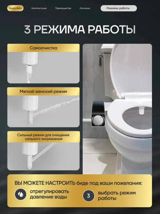 Unitaz uchun Bide-nasadka, unitaz uchun Bide-pristavka