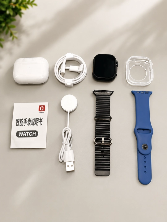 Смарт-часы X90 с AirPods Pro, 2 ремешками и защитным чехлом - 