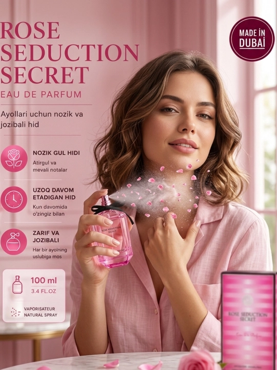 Rose Seduction Secret Eau de Parfum женские духи, 100 мл