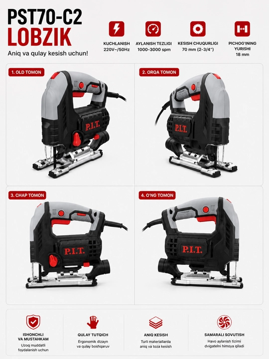 P.I.T. PST70-C2 elektr lobzigi 700 W