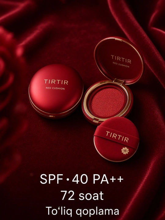 TIRTIR Mask Fit Red Cushion yuz uchun tonik plush-kushon, 18g