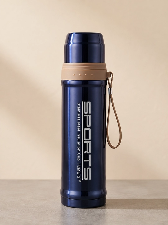 Issiq va sovuq ichimliklar uchun zanglamaydigan po‘latdan yasalgan SPORTS 750 ml termos - 