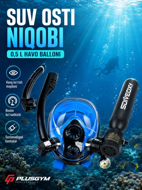 Dayving uchun SDIVEOXY niqobi - 