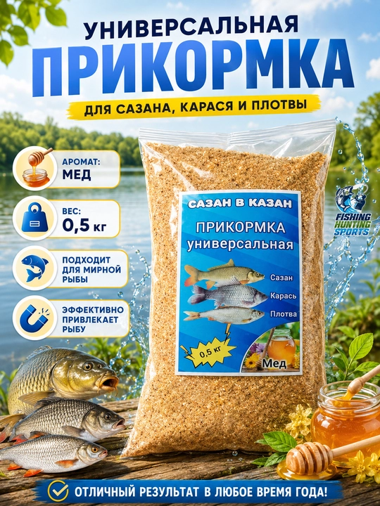 Прикормка сухая, 1000 г - 