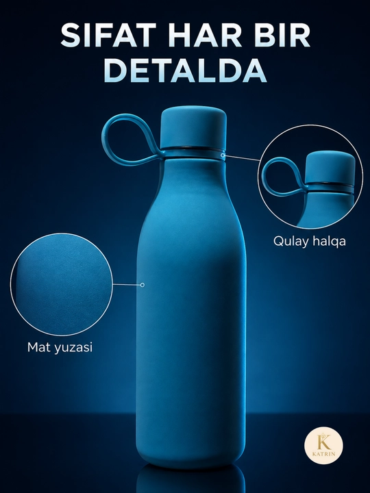 Termos, suv idish, zanglamaydigan po'latdan yasalgan termos, 500 ml, choy, qahva uchun