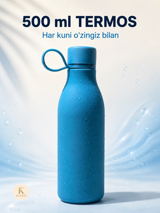 Termos, suv idish, zanglamaydigan po'latdan yasalgan termos, 500 ml, choy, qahva uchun