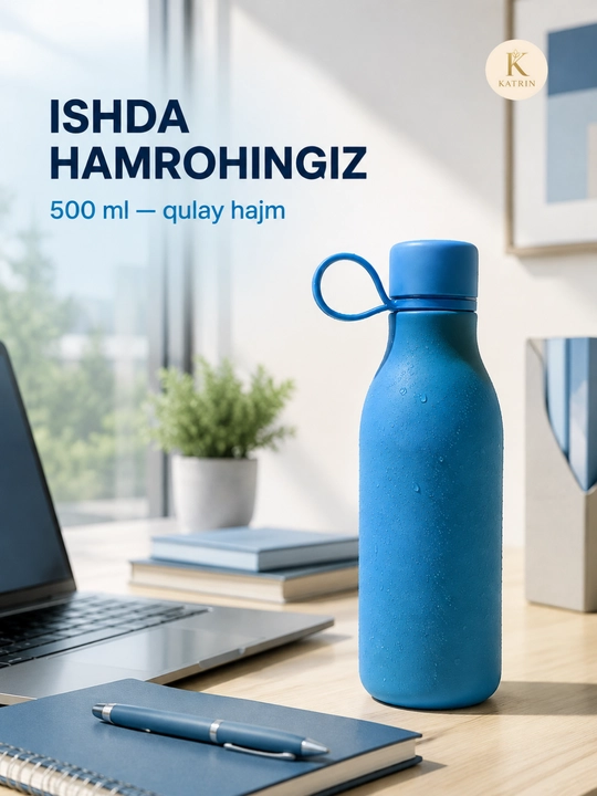 Termos, suv idish, zanglamaydigan po'latdan yasalgan termos, 500 ml, choy, qahva uchun