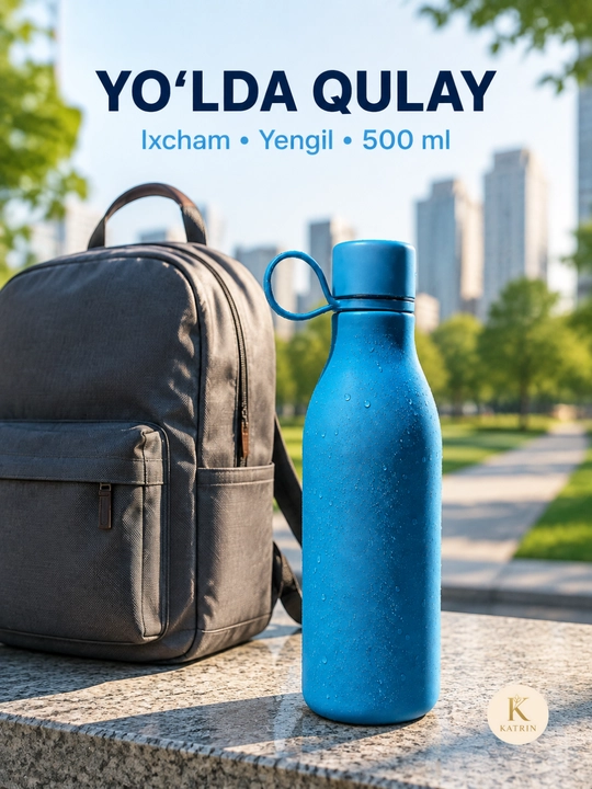 Termos, suv idish, zanglamaydigan po'latdan yasalgan termos, 500 ml, choy, qahva uchun