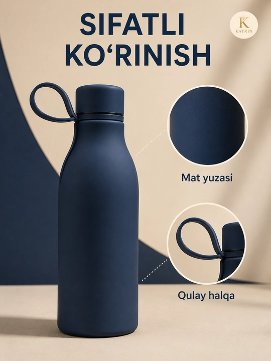 Termos, suv idish, zanglamaydigan po'latdan yasalgan termos, 500 ml, choy, qahva uchun