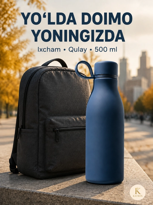 Termos, suv idish, zanglamaydigan po'latdan yasalgan termos, 500 ml, choy, qahva uchun