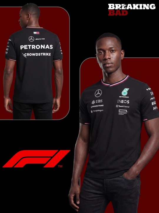 Erkaklar uchun Formula 1 uslubidagi sport futbolkasi, avtosport, kundalik kiyish uchun