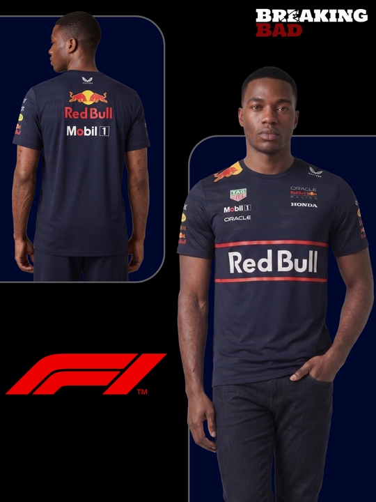 Erkaklar uchun Formula 1 uslubidagi sport futbolkasi, avtosport, kundalik kiyish uchun