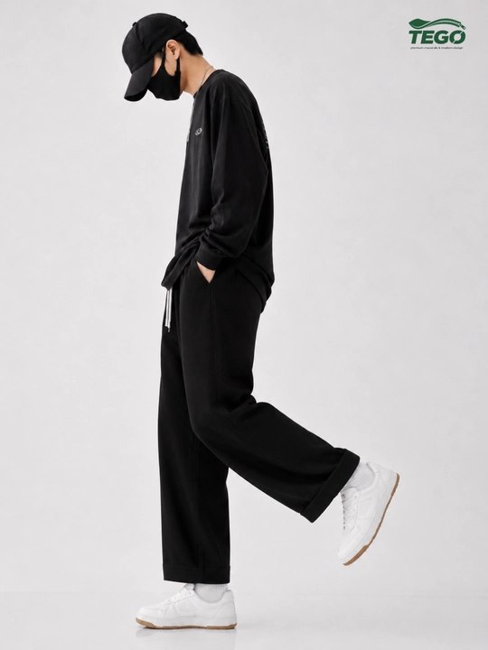 Erkaklar uchun baggy jinsi shimlar, keng oversize