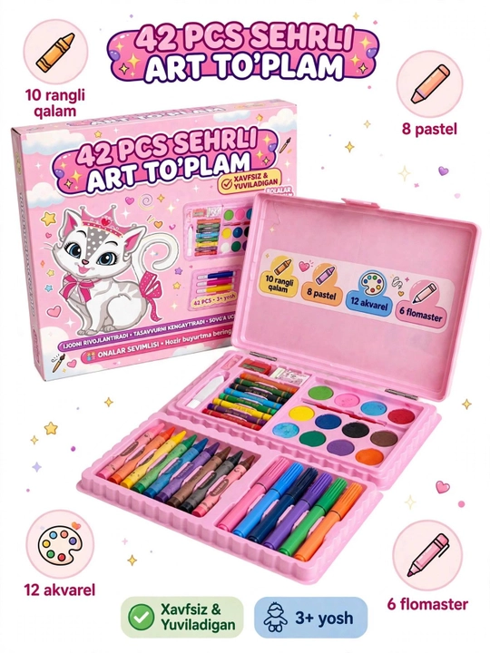 Rasm chizish to'plami - bolalar uchun ijodiy to'plam, maktab uchun, bog'cha uchun